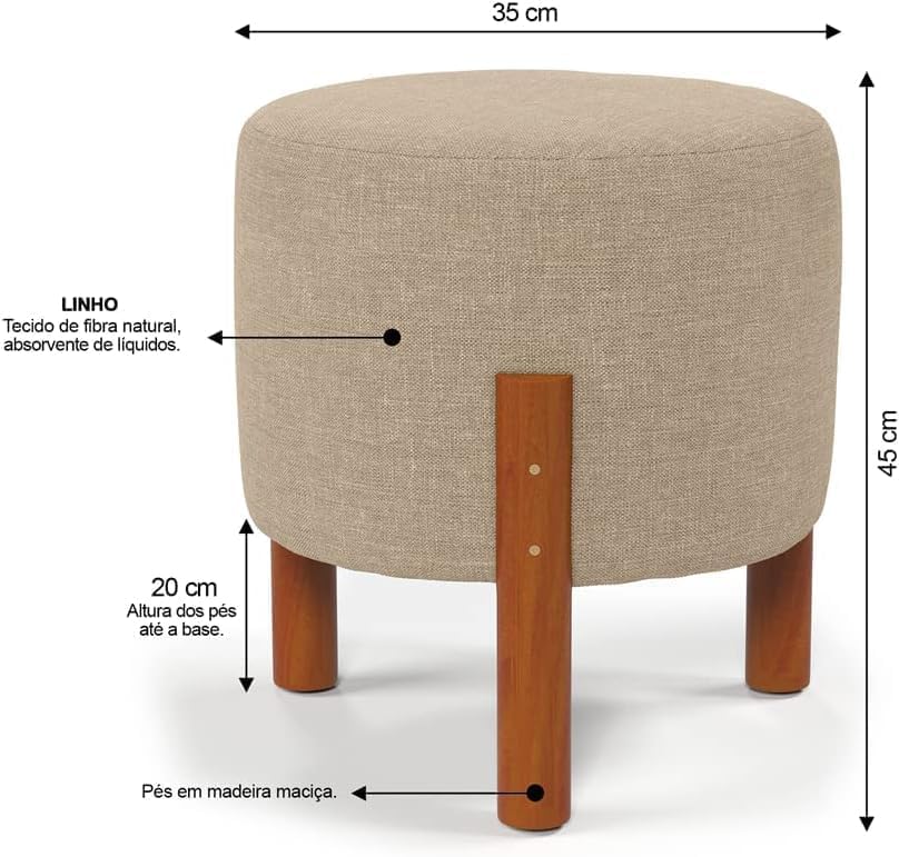 Linha Nordic Classic — Design Redondo em Linho