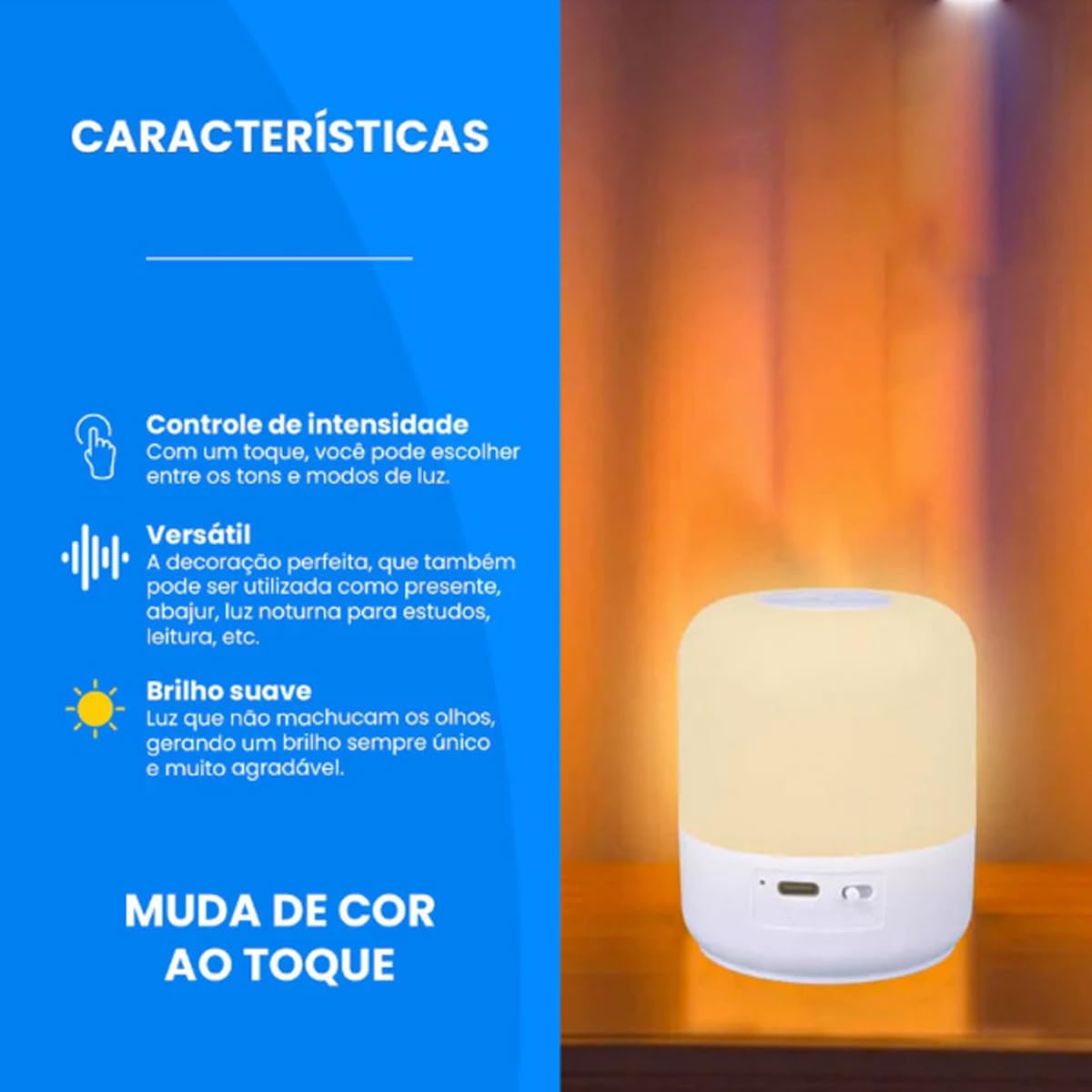 Coleção SoftGlow — Luminárias Touch LED