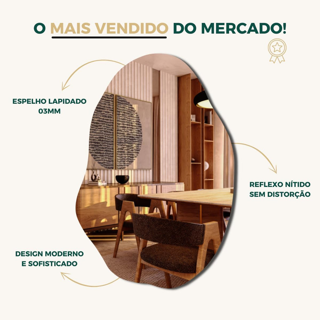 Coleção Organic Premium — Espelhos Lapidados