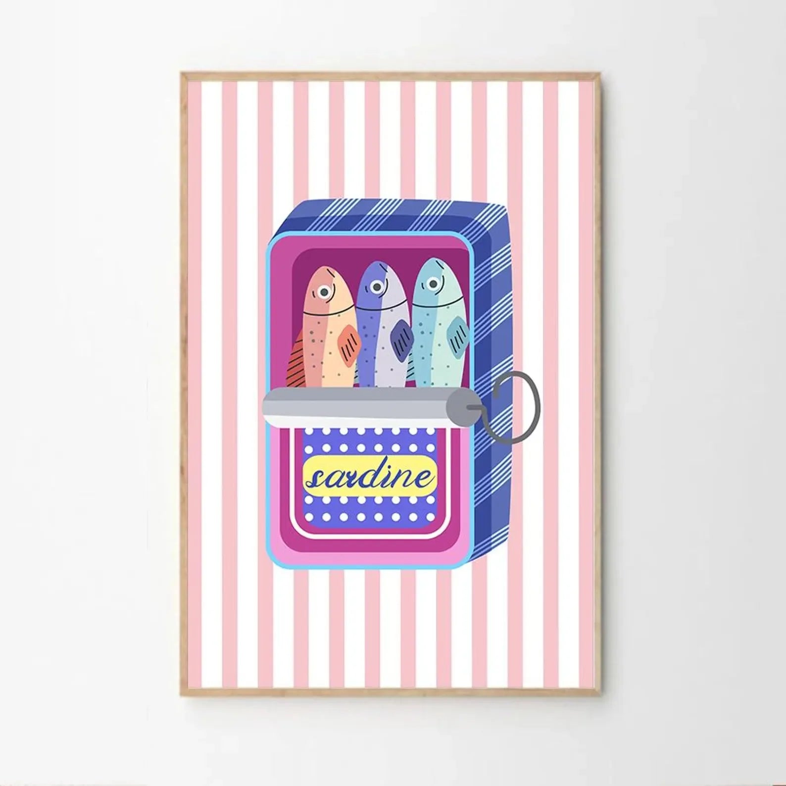 Linha Sardines Pop Art — Quadro Decorativo