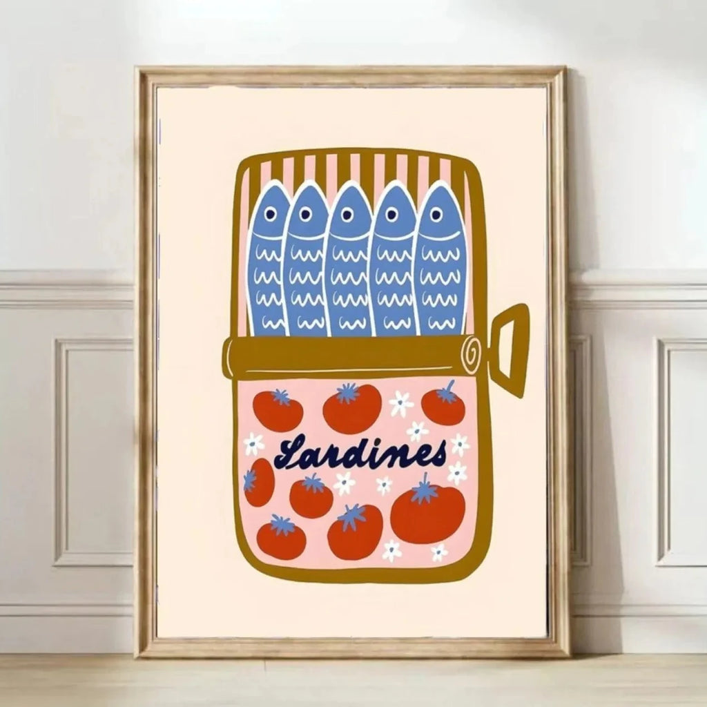 Linha Sardines Pop Art — Quadro Decorativo